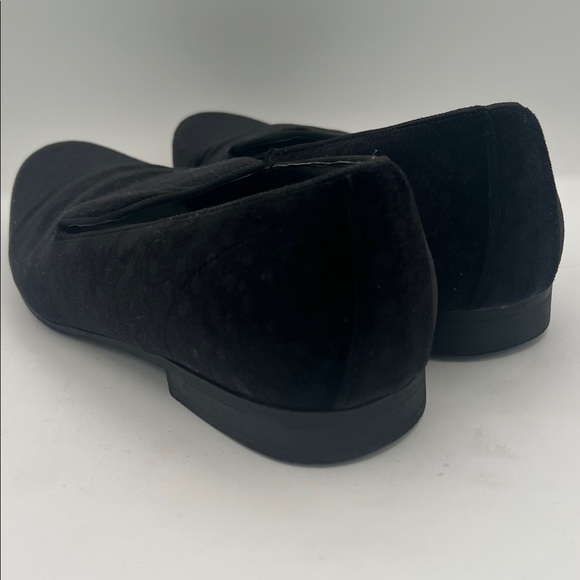 Steve Madden Men\'s Laight Black Velvet and Satin Smoking Slipper Loafer 10.5